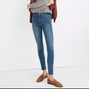 Madewell High Rise Skinny Jeans size 26 DeWitt wash